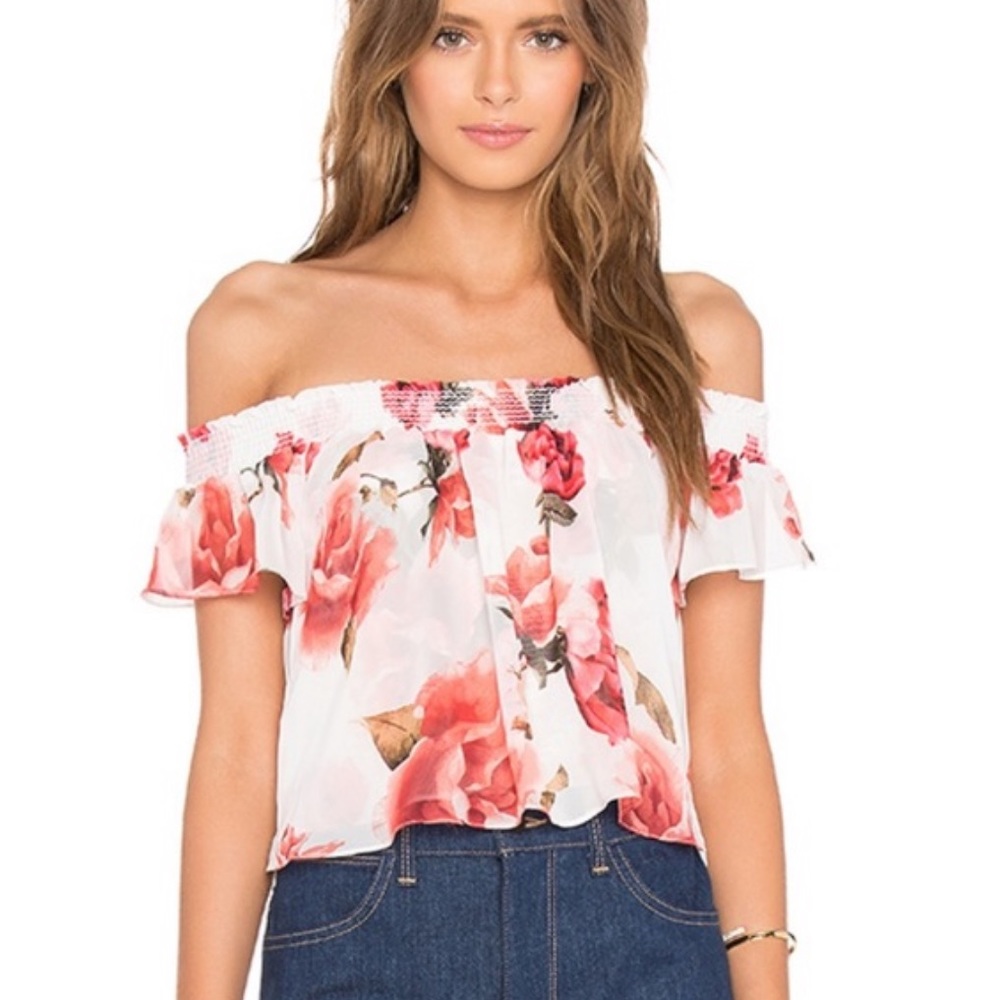 Show Me Your MuMu Floral Off The Shoulder Top